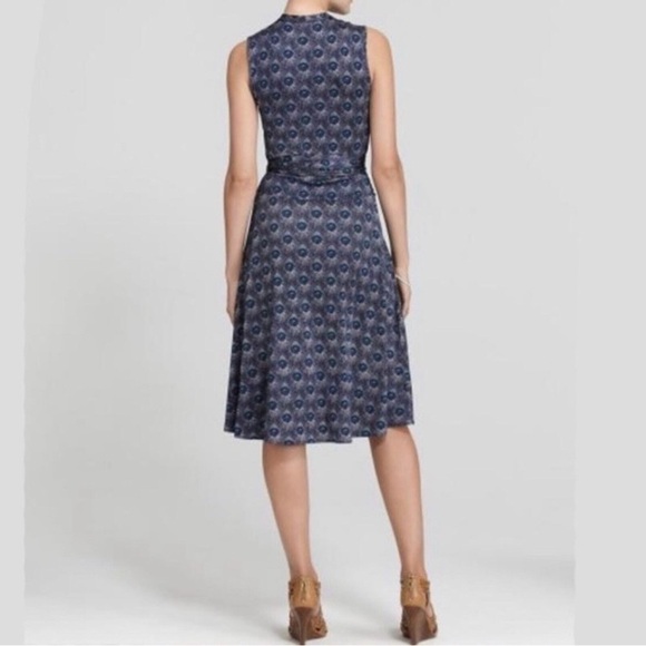 Tory Burch Theona Peacock Print Silk Wrap Dress - Picture 3 of 7